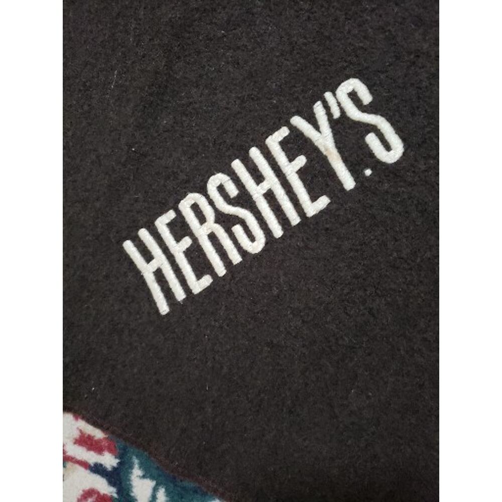 Vintage Hershey's Chocolate Cocoa Brown Wool Blanket 38 X 58 Woolrich